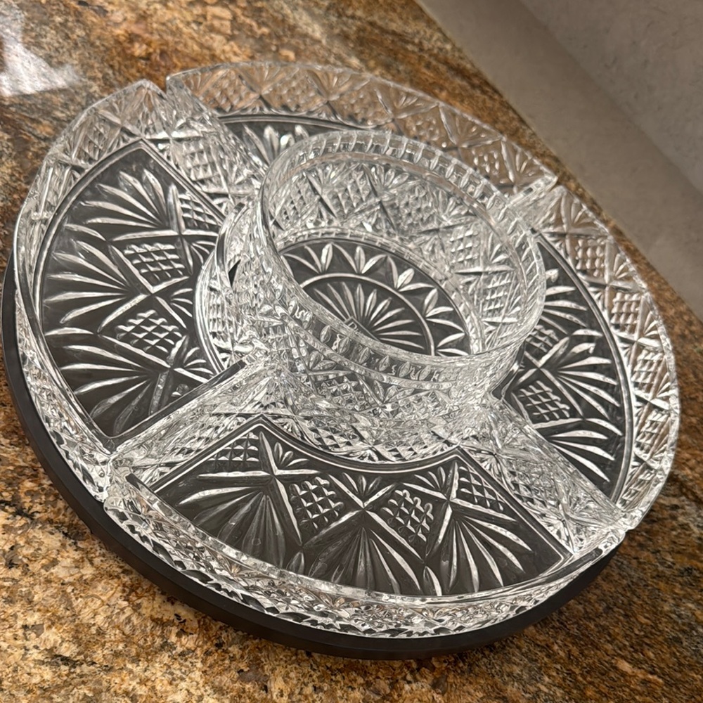 Crystal Clear Glass Serving Platter